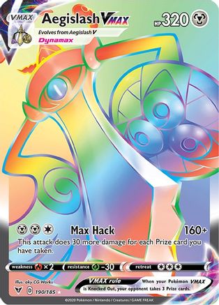 Aegislash VMAX (Secret) (190)/185 Secret Rare Holofoil