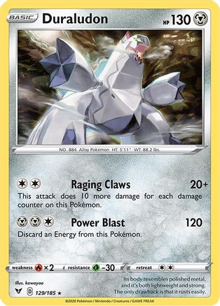 Duraludon (129)/185 Holo Rare Reverse Holofoil