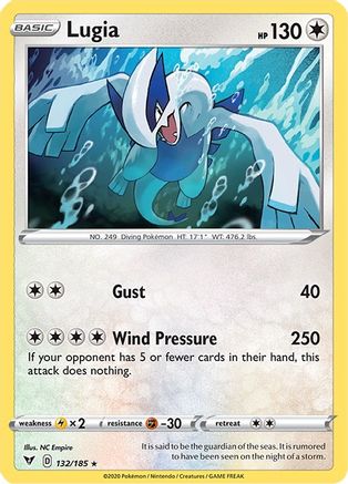 Lugia (132)/185 Holo Rare Reverse Holofoil