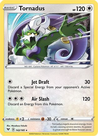 Tornadus (142)/185 Holo Rare Reverse Holofoil