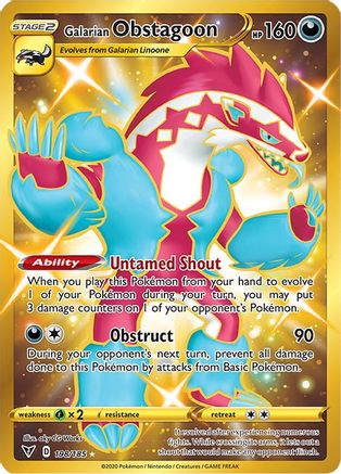 Galarian Obstagoon (Secret) (198)/185 Secret Rare Holofoil
