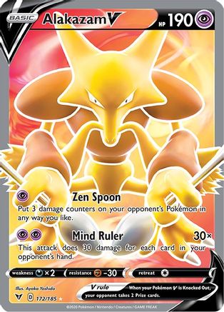 Alakazam V (Full Art) (172)/185 Ultra Rare Holofoil