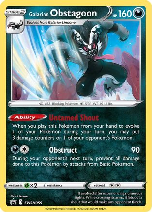 Galarian Obstagoon - SWSH059 (SWSH059)/307 Promo Holofoil