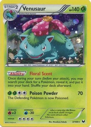 Venusaur - 3/108 (Cosmos Holo) (3) Promo Holofoil