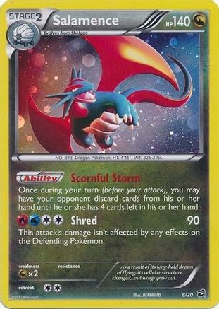 Salamence - 8/20 (Cosmos Holo) (8) Promo Holofoil