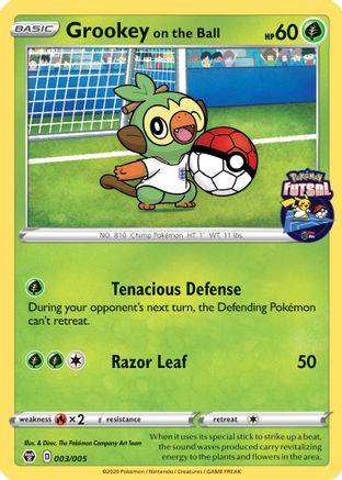 Grookey on the Ball - 003/005 (Pokemon Futsal) (3)/5 Promo