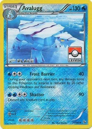 Avalugg - 31/106 (Pokemon League) [2nd Place] (31) Promo Reverse Holofoil