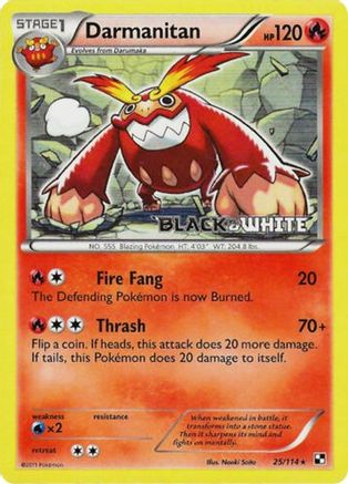 Darmanitan - 25/114 (Prerelease) (25) Promo Holofoil