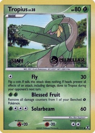 Tropius - 52/111 (Prerelease) [Staff] (52) Promo
