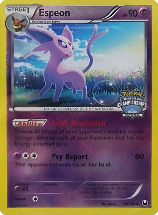 Espeon - 48/108 (National Championships) (48) Promo Reverse Holofoil