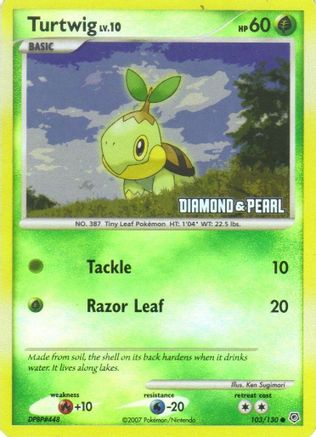 Turtwig - 103/130 [Diamond & Pearl] (103) Promo Reverse Holofoil