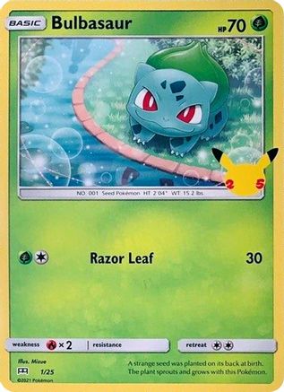 Bulbasaur - 1/25 1/25 - McDonalds 25th Anniversary Promos