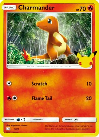 Charmander - 9/25 9/25 - McDonalds 25th Anniversary Promos