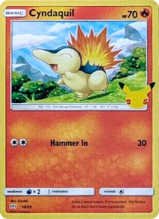 Cyndaquil - 10/25 10/25 - McDonalds 25th Anniversary Promos