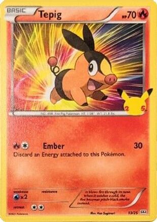 Tepig - 13/25 13/25 - McDonalds 25th Anniversary Promos Holofoil