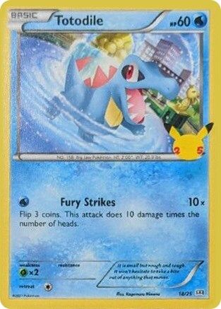 Totodile - 18/25 18/25 - McDonalds 25th Anniversary Promos Holofoil