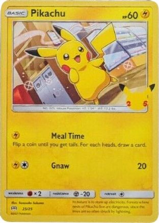 Pikachu - 25/25 25/25 - McDonalds 25th Anniversary Promos Holofoil