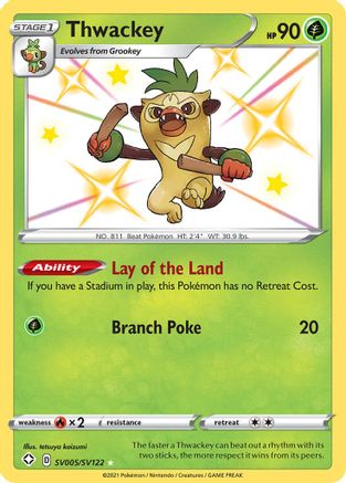 Thwackey (SV005)/122 Shiny Holo Rare Holofoil