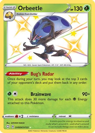Orbeetle (SV009)/122 Shiny Holo Rare Holofoil