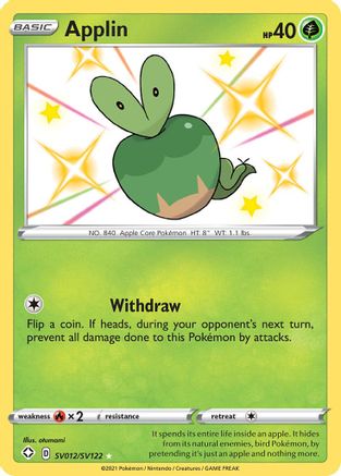 Applin (SV012)/122 Shiny Holo Rare Holofoil