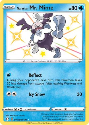 Galarian Mr. Mime (SV020)/122 Shiny Holo Rare Holofoil