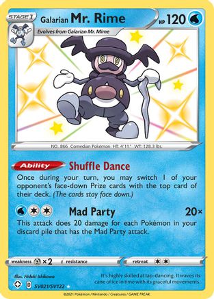 Galarian Mr. Rime (SV021)/122 Shiny Holo Rare Holofoil