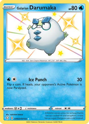 Galarian Darumaka (SV023)/122 Shiny Holo Rare Holofoil