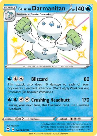 Galarian Darmanitan (SV024)/122 Shiny Holo Rare Holofoil