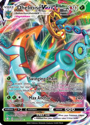 Dhelmise VMAX (10)/72 Ultra Rare Holofoil