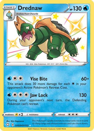 Drednaw (SV029)/122 Shiny Holo Rare Holofoil