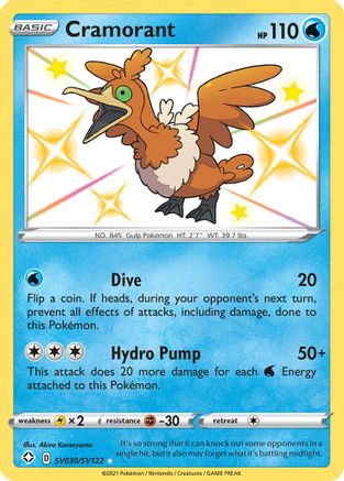 Cramorant (SV030)/122 Shiny Holo Rare Holofoil