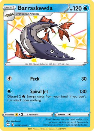 Barraskewda (SV032)/122 Shiny Holo Rare Holofoil