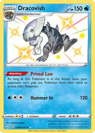 Dracovish (SV036)/122 Shiny Holo Rare Holofoil