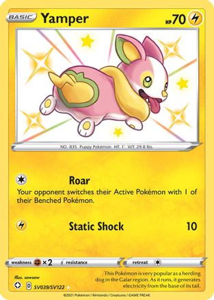 Yamper (SV039)/122 Shiny Holo Rare Holofoil