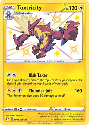 Toxtricity (SV042)/122 Shiny Holo Rare Holofoil