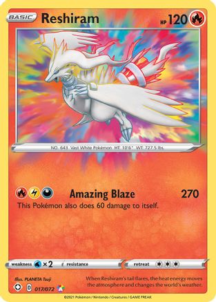 Reshiram (17)/72 Amazing Rare Holofoil