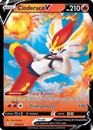 Cinderace V (18)/72 Ultra Rare Holofoil