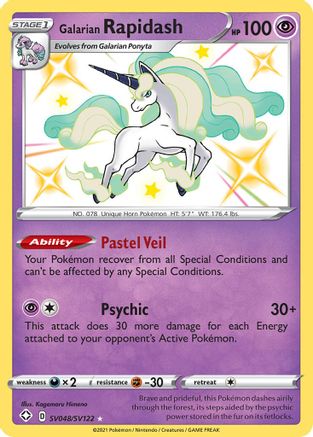 Galarian Rapidash (SV048)/122 Shiny Holo Rare Holofoil