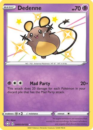 Dedenne (SV051)/122 Shiny Holo Rare Holofoil