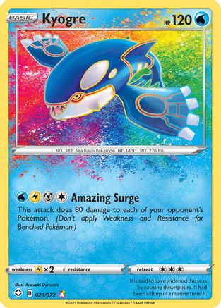 Kyogre (21)/72 Amazing Rare Holofoil