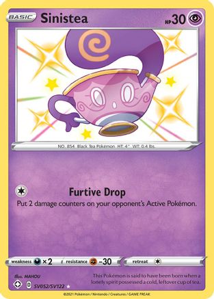 Sinistea (SV052)/122 Shiny Holo Rare Holofoil