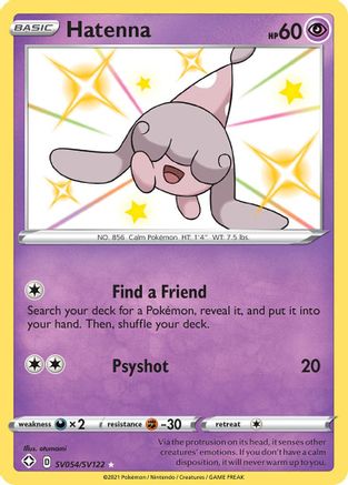 Hatenna (SV054)/122 Shiny Holo Rare Holofoil