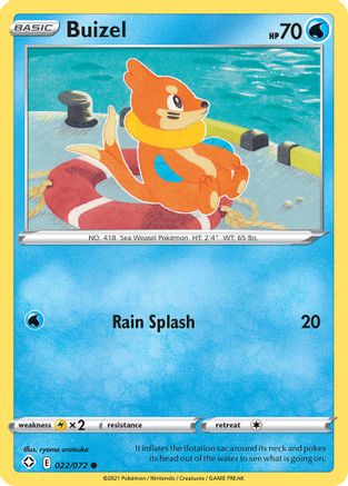 Buizel (22)/72 Common Reverse Holofoil