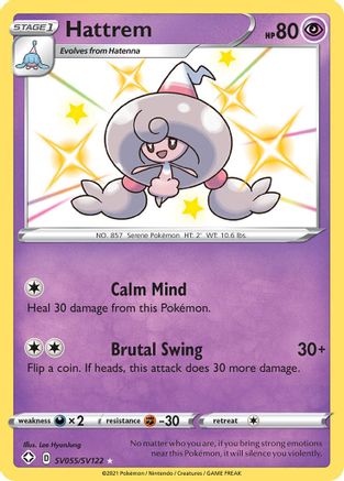 Hattrem (SV055)/122 Shiny Holo Rare Holofoil