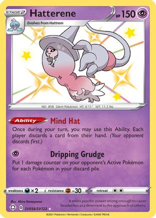 Hatterene (SV056)/122 Shiny Holo Rare Holofoil