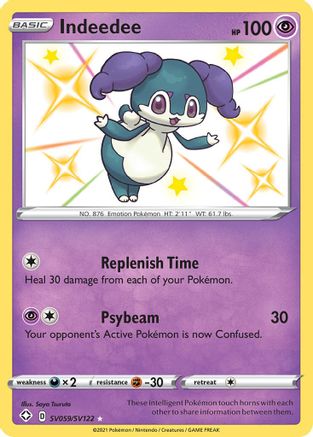 Indeedee (SV059)/122 Shiny Holo Rare Holofoil