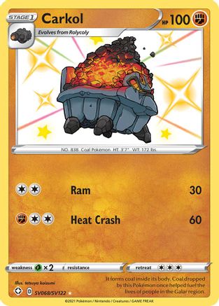 Carkol (SV068)/122 Shiny Holo Rare Holofoil