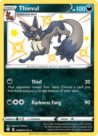 Thievul (SV082)/122 Shiny Holo Rare Holofoil