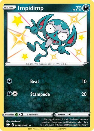 Impidimp (SV083)/122 Shiny Holo Rare Holofoil