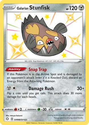 Galarian Stunfisk (SV088)/122 Shiny Holo Rare Holofoil